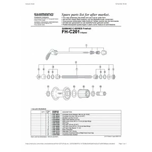 1 Corps De Roue Libre SHIMANO Y3SL98030 FH-C201/M475/RM40 Complete Freewheel Body 4 1 Corps De Roue Libre SHIMANO Y3SL98030 FH-C201/M475/RM40 Complete Freewheel Body – Image 2