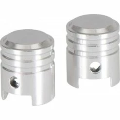 2 Bouchons De Valve BIKE PARTS Caps PISTON Shrader Argent