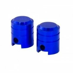 2 Bouchons De Valve BIKE PARTS Caps PISTON Shrader Bleu