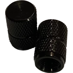 2 Bouchons De Valve BIKE PARTS Caps Shrader Noir