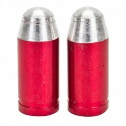 2 Bouchons De Valve TRIK TOPZ Balle Caps Shrader Rouge