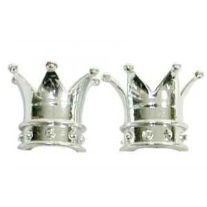 2 Bouchons De Valve TRIK TOPZ Couronne Caps Shrader Argent 3 2 Bouchons De Valve TRIK TOPZ Couronne Caps Shrader Argent