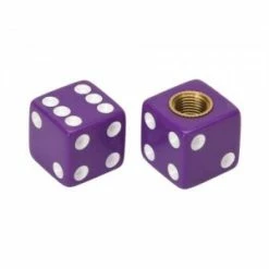 2 Bouchons De Valve TRIK TOPZ Dé Caps Shrader Violet