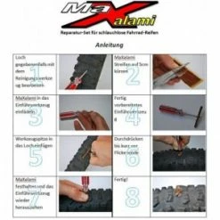 Kit De Réparation MAXALAMI Basic Tube Tubeless Repair Avec 3 Mèches & Outil D'insertion -Vélos Soldes Magasin kit de reparation maxalami basic tube tubeless repair avec 3 meches outil d insertion 1