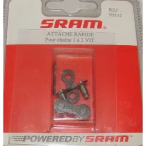 Maillon Rapide SRAM 1 à 3 Vitesses 1/8" Noir 4 Maillon Rapide SRAM 1 à 3 Vitesses 1/8" Noir – Image 2