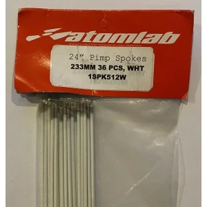 Pack De 36 Rayons ATOMLAB Acier / 233mm Blanc (BMX VTT 24") 5 Pack De 36 Rayons ATOMLAB Acier / 233mm Blanc (BMX VTT 24") – Image 3
