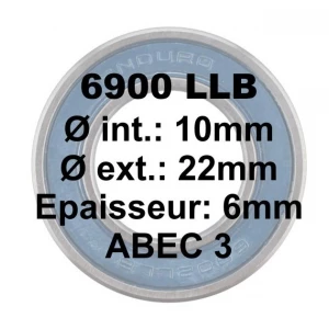 Roulement ENDURO Bearings 6900 LLB 10x22x6 ABEC 3 3 Roulement ENDURO Bearings 6900 LLB 10x22x6 ABEC 3