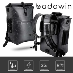 Badawin Sacoche Vélo + Sac à Dos étanche -Vélos Soldes Magasin sacoche badawin convertible sac a dos infos